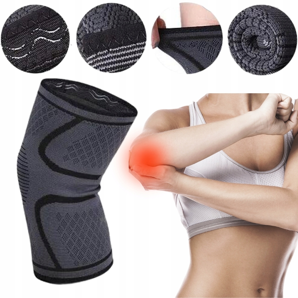 Opaska na Łokieć Elastyczny Stabilizator Sportowy Oddychający Materiał M Marka DrFit