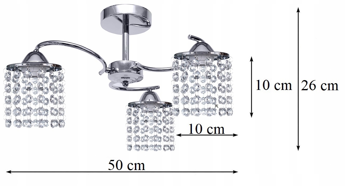 Lampa Wisząca Nowoczesna Plafon Kryształowe klosze Marka Tadex