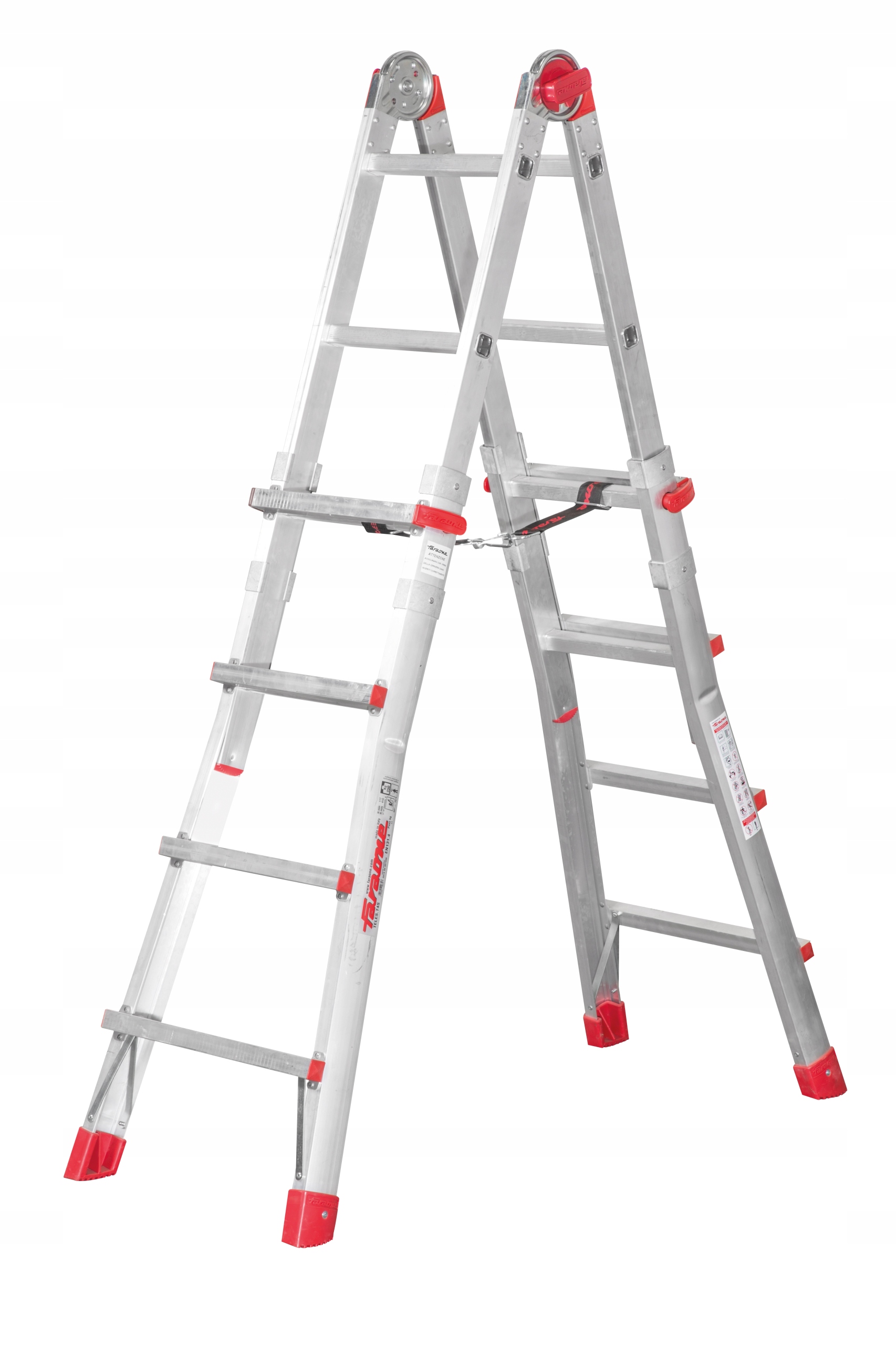 2x Žebřík Teles T4S Hliníkový Teleskopický 2X8 Nito. Dr Tel T4S