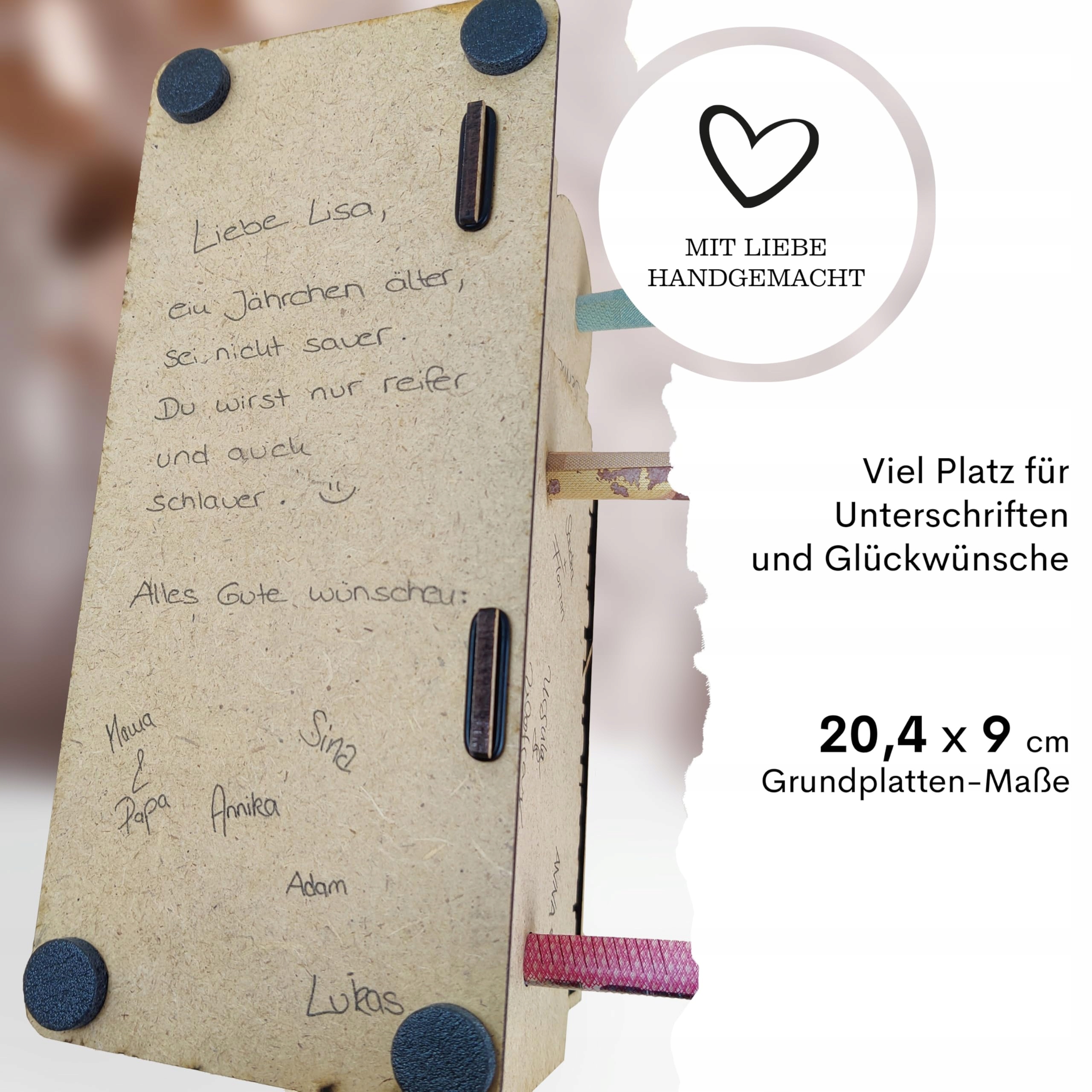 Generisch Drewniana Karta 3D Prezent Dla Gracza Dart Z Motywem Tarczy — miniatura 4