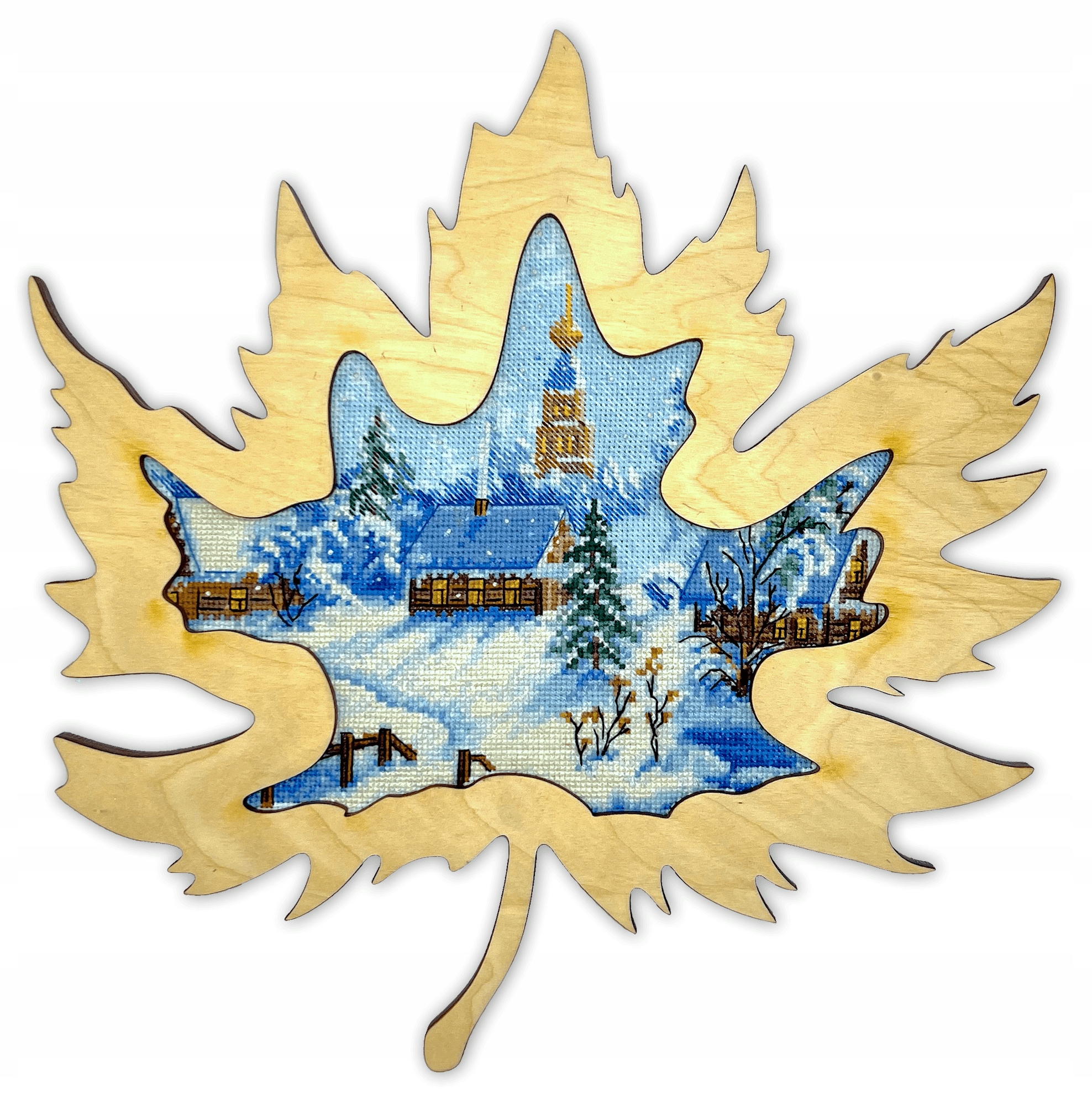 Zestaw Diy do Haftu Krzyżykowego "Frosty Mood" 220x160 mm s rámem nakreslený