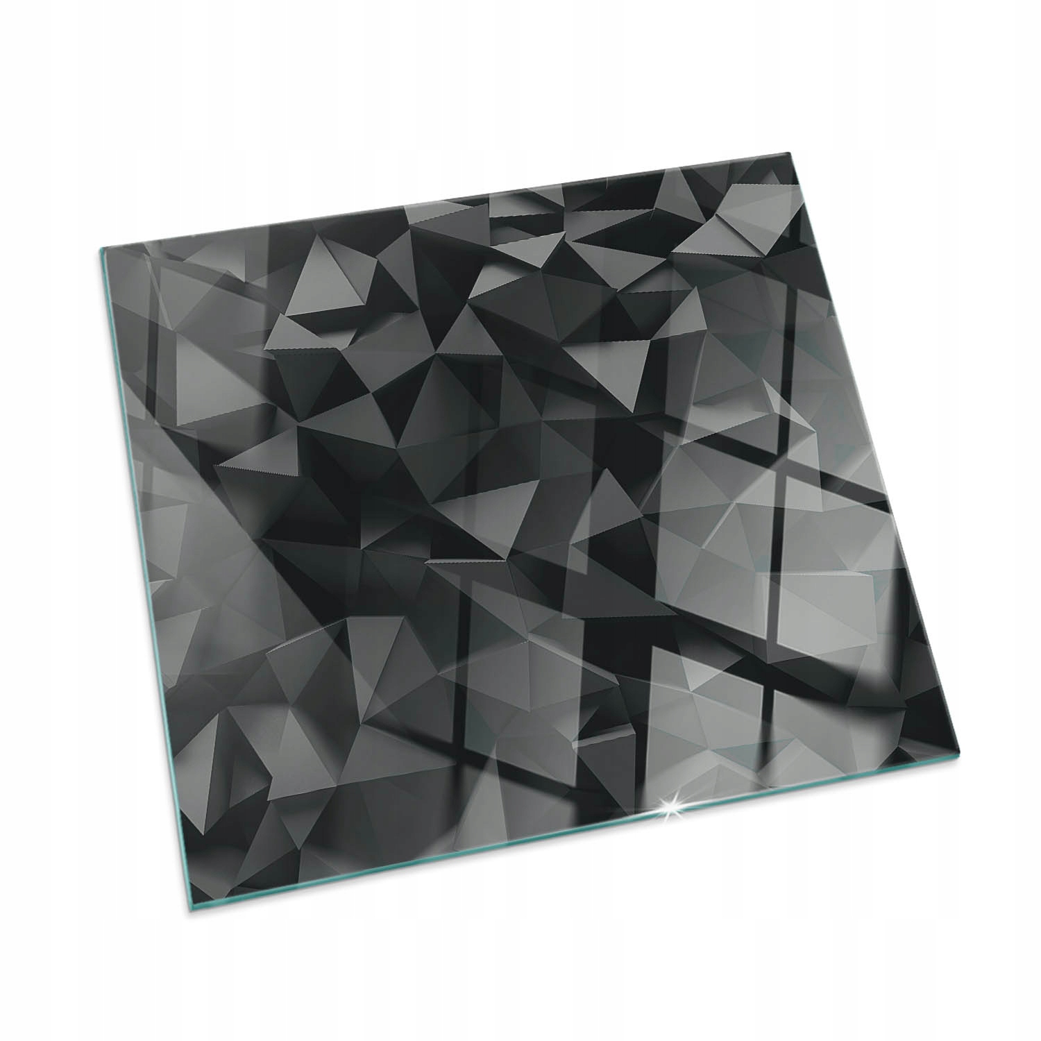 Podložka Tvrzené Sklo pro Kamna Trojrozměrná geometrie Čtverec 50 x 50 cm