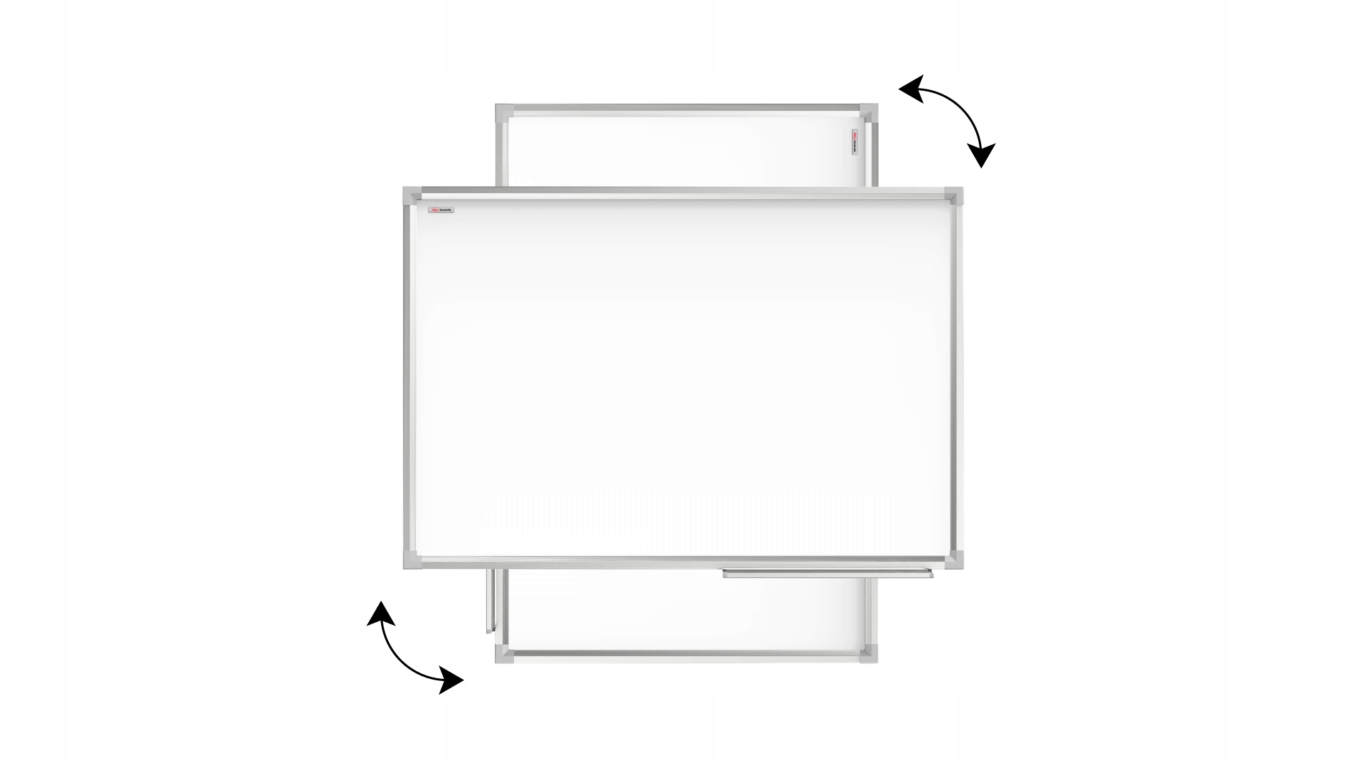 Tablica suchościeralna magnetyczna biała 100x80cm Długość 80 cm