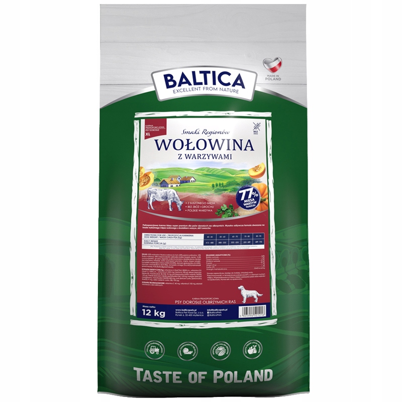 Baltica Chutě regionů Hovězí maso se zeleninou XL 12 kg