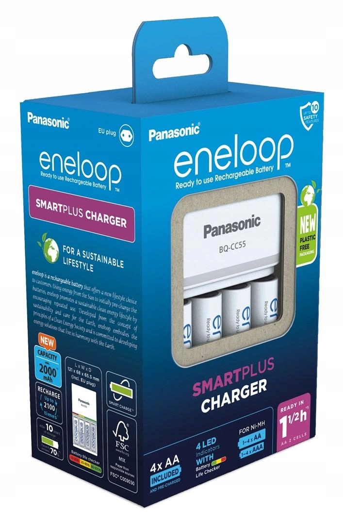 Ładowarka Panasonic Smartplus 4x Aa Eneloop 2000 mAh