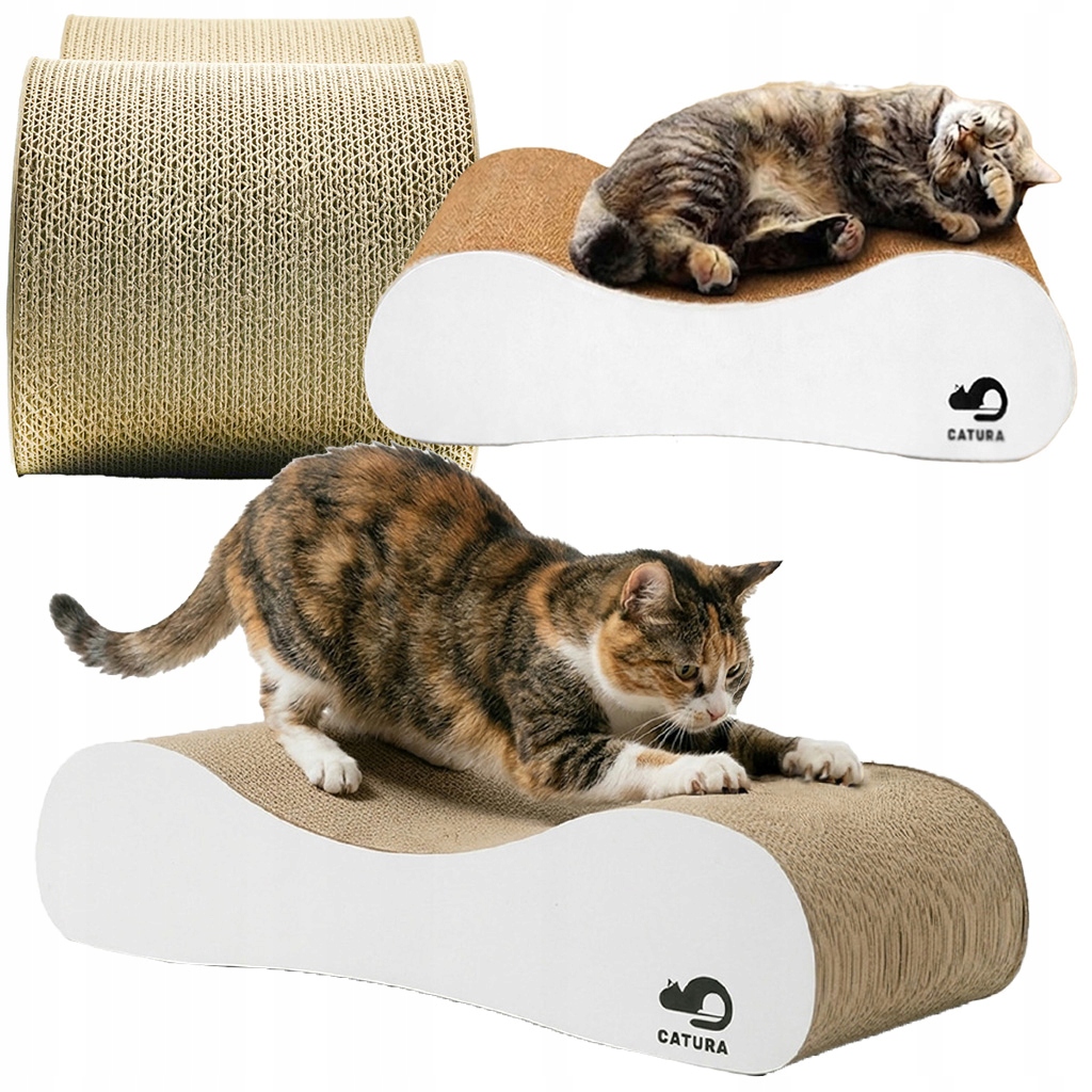 Drapak dla kota kartonowy Ekologiczny tekturowy naturalny leżak Catura