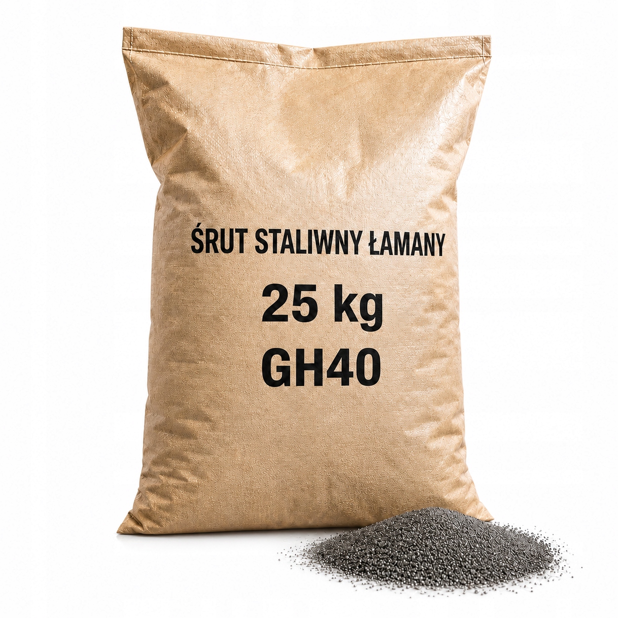 Śrut Staliwny Łamany Ostry GH40 25 kg Do Piaskowania Ostrokrawędziowy Farys