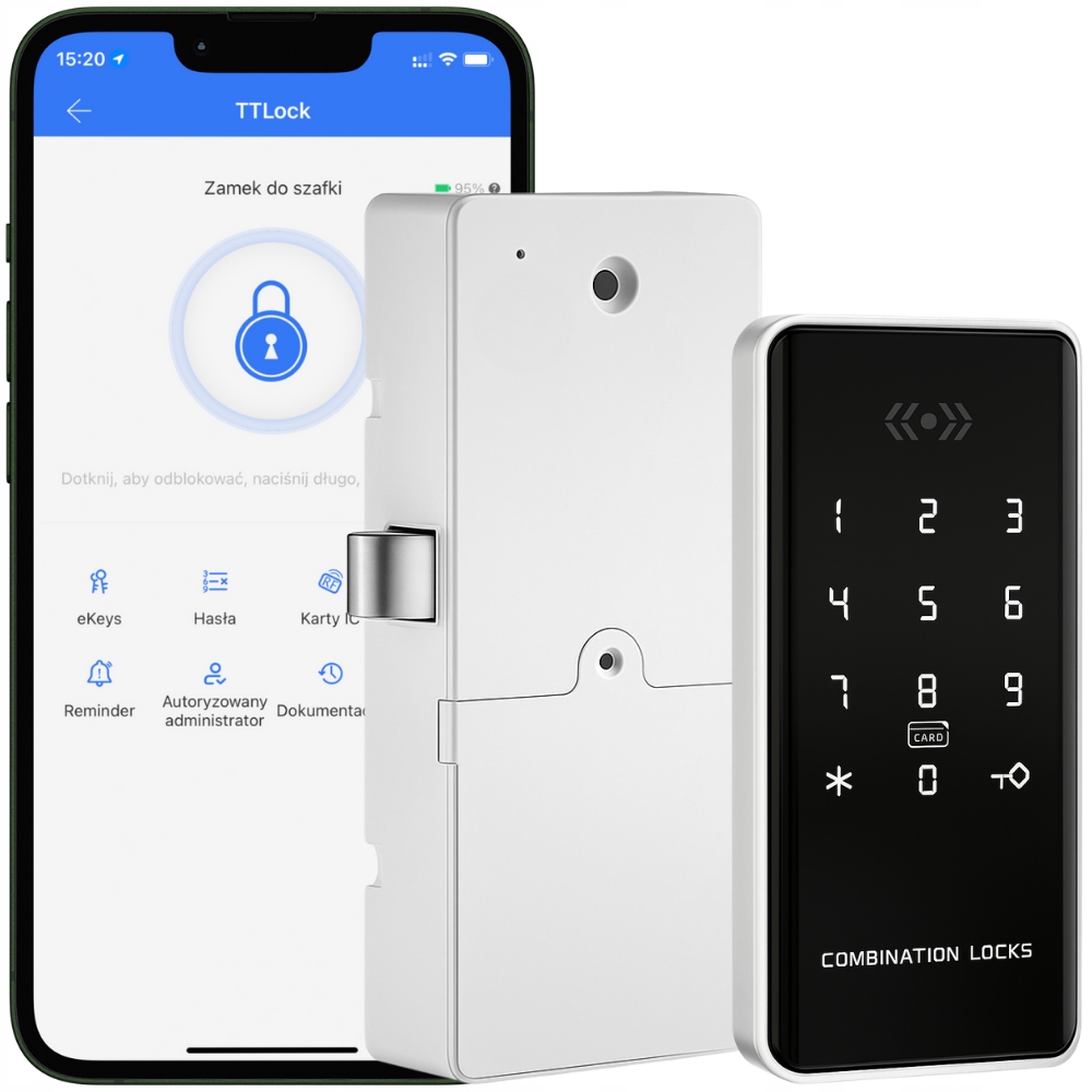 Zámek Do Skříňky Zásuvky Elektronický Na Kód Klíčenky Rfid Ttlock Aplikace