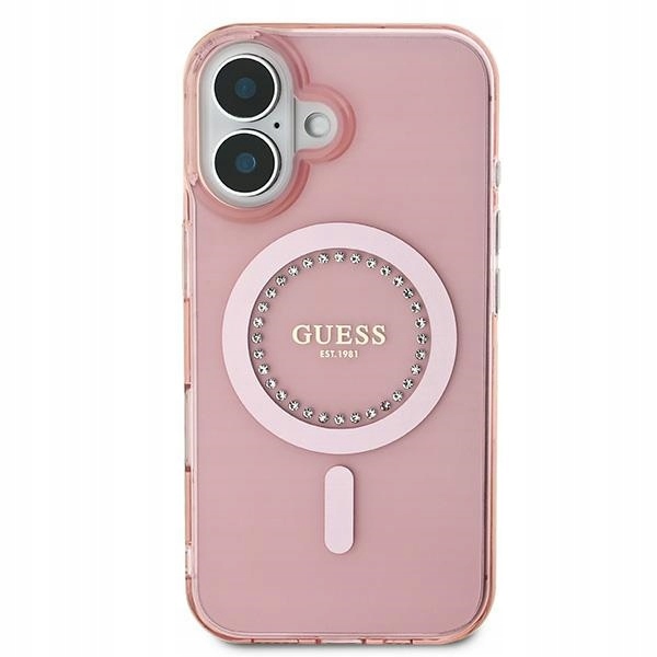 Pouzdro Guess pro iPhone 16, obal MagSafe Zirkony pouzdro zadní krytka slim