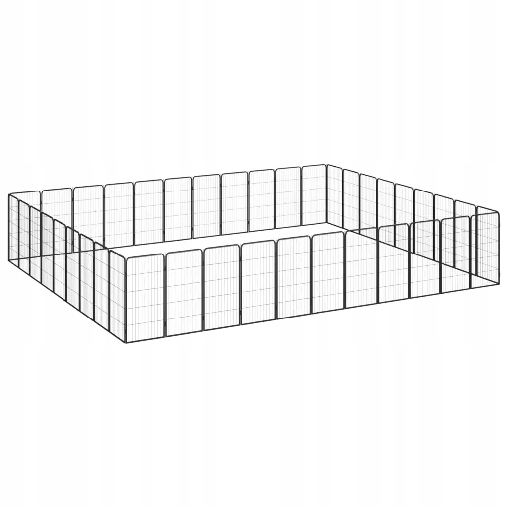 Levně Kotec pro psa, 40 panelů, černá, 50x100 cm, ocel