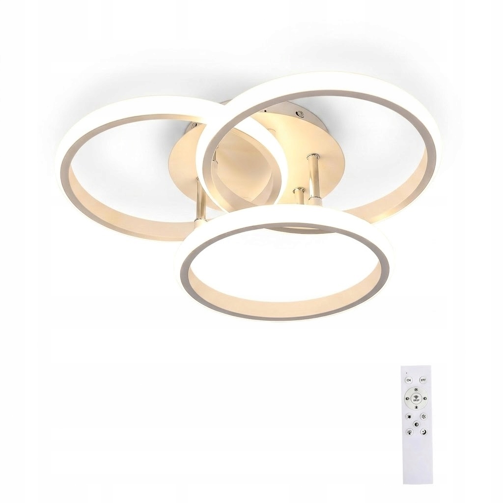 Stropní závěsné svítidlo bílé Led lustr kruh moderní s dálkovým ovládáním 42W