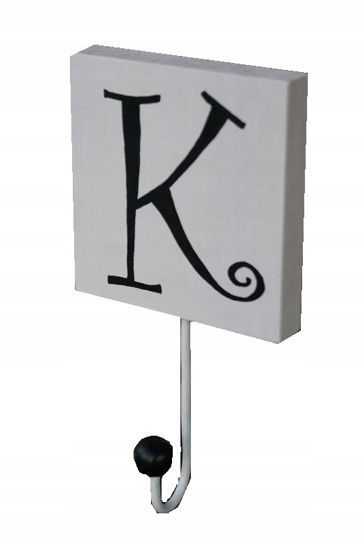 Drewniany wieszak z haczykiem LITERKA Prezent Szerokość mebla 12.5 cm