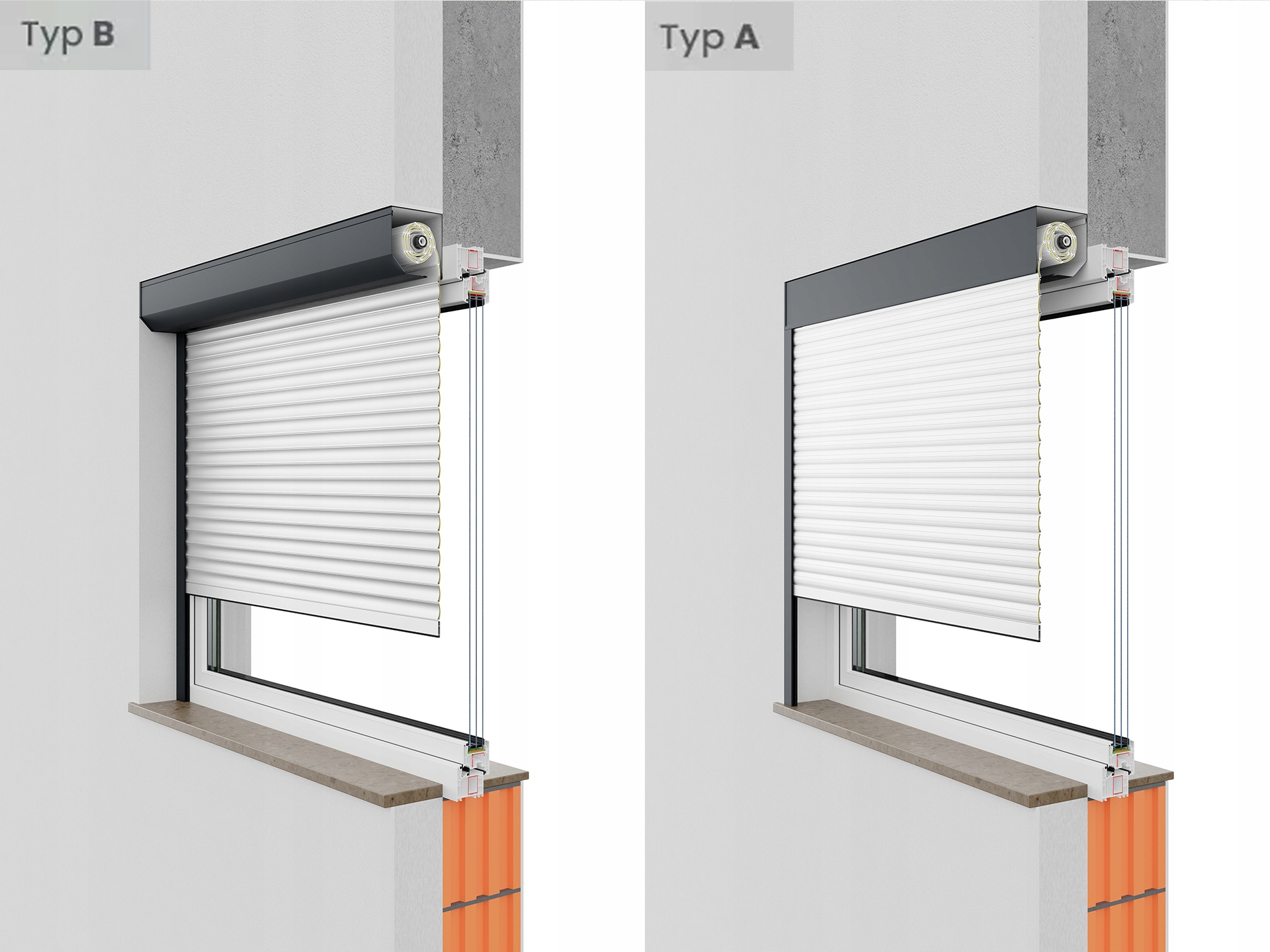 Roleta zewnętrzna SK skrzynia prostokątna PA39 Super cena ! Długość (cm) 60 cm