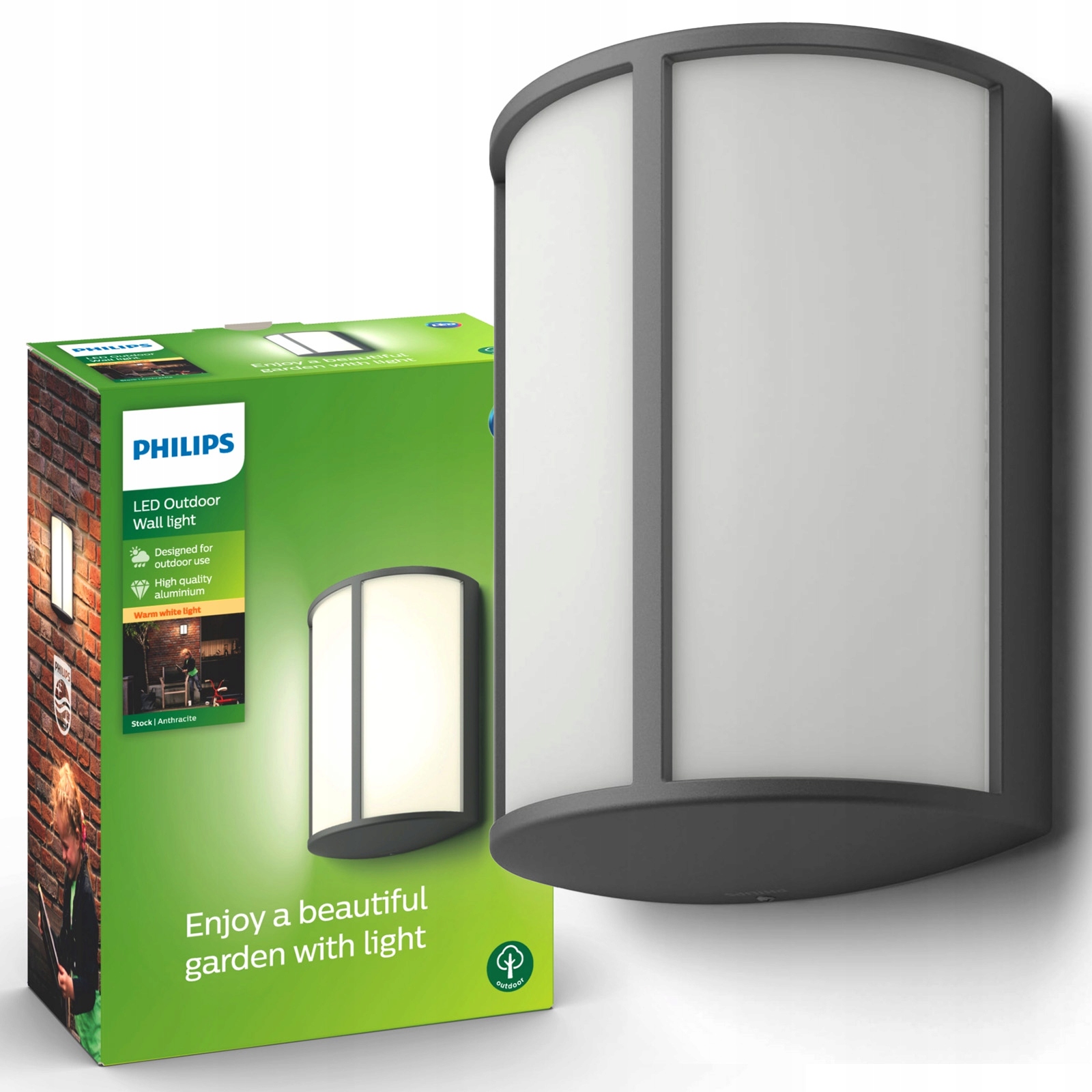 Zahradní nástěnné svítidlo Led venkovní fasádní svítidlo 6W 600lm IP44 Philips