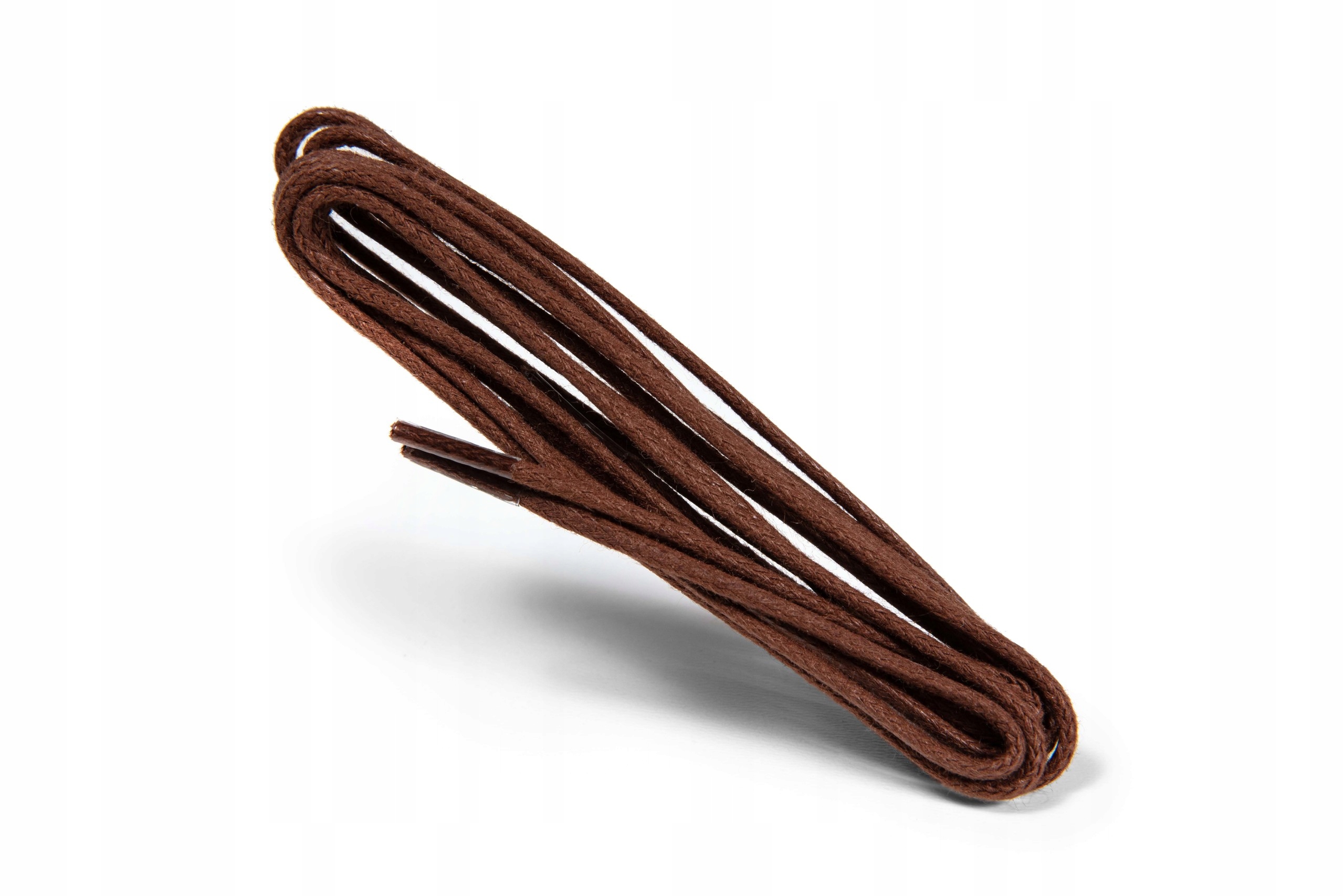 Sznurowadła okrągłe woskowane 076 brązowe 75cm