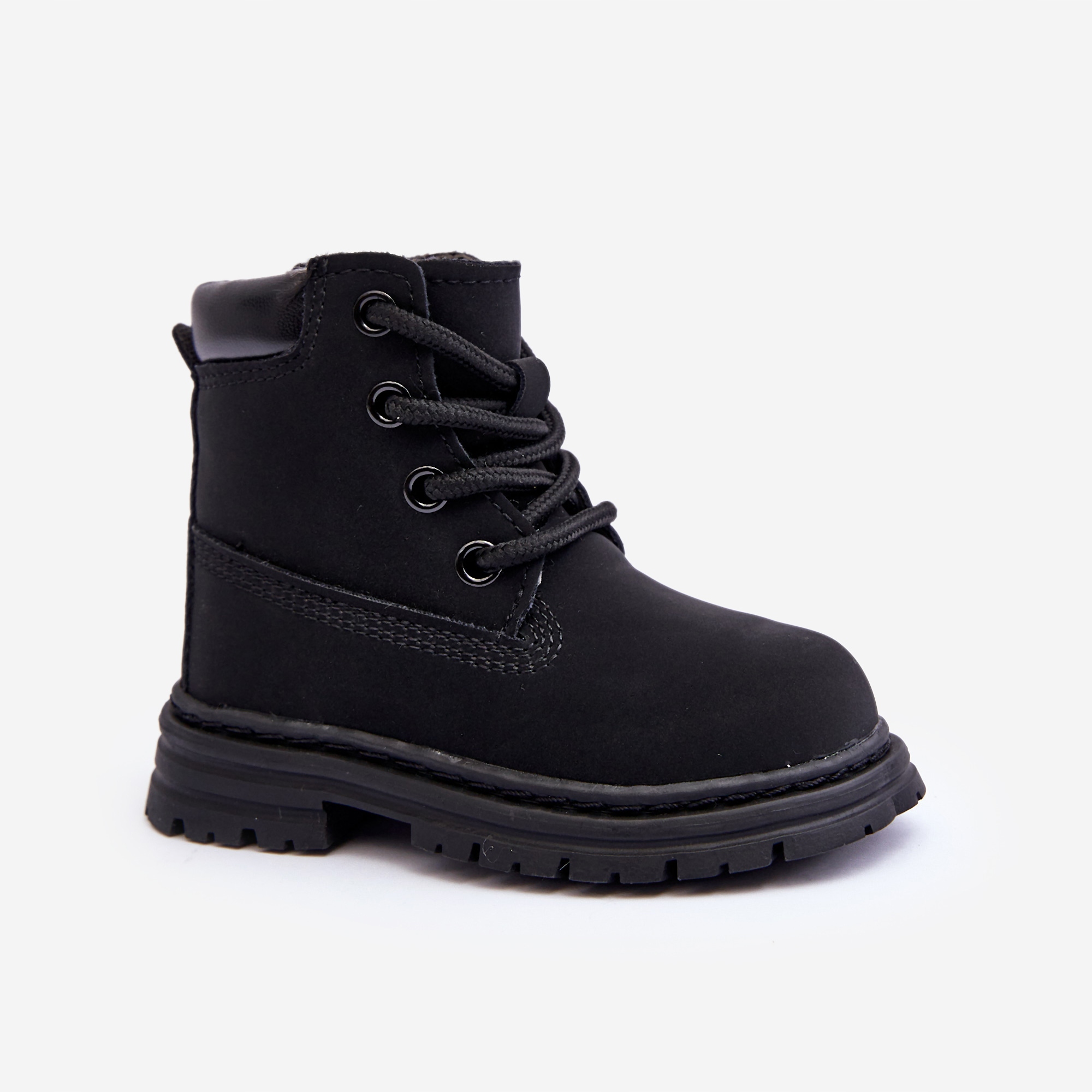 BOTKI TRAPERY DZIECIĘCE OCIEPLANE NA SUWAK CZARNE 23