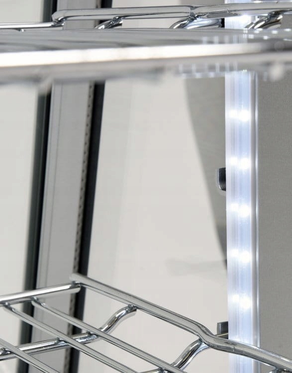 Witryna chłodnicza nastawna 100 litrów srebrna Zakres klas efektywności energetycznej brak klasy energetycznej