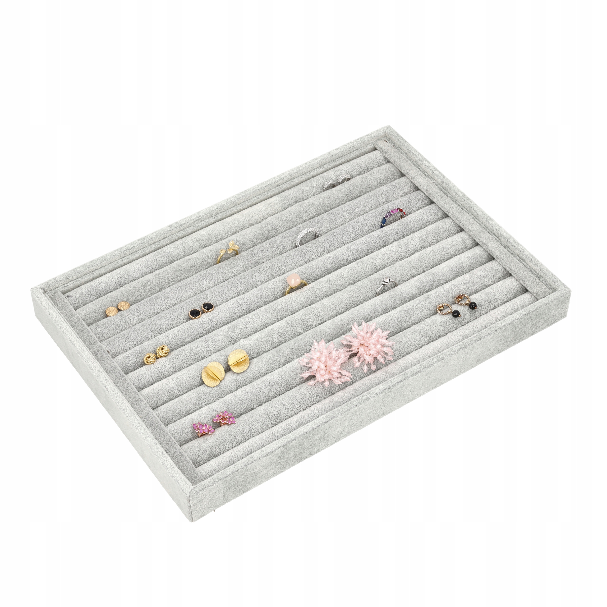 TACA EKSPOZYTOR PUDEŁKO NA PIERŚCIONKI KOLCZYKI BIŻUTERIĘ ELEGANCKA ETUI Y3 Kod producenta EX-Y3