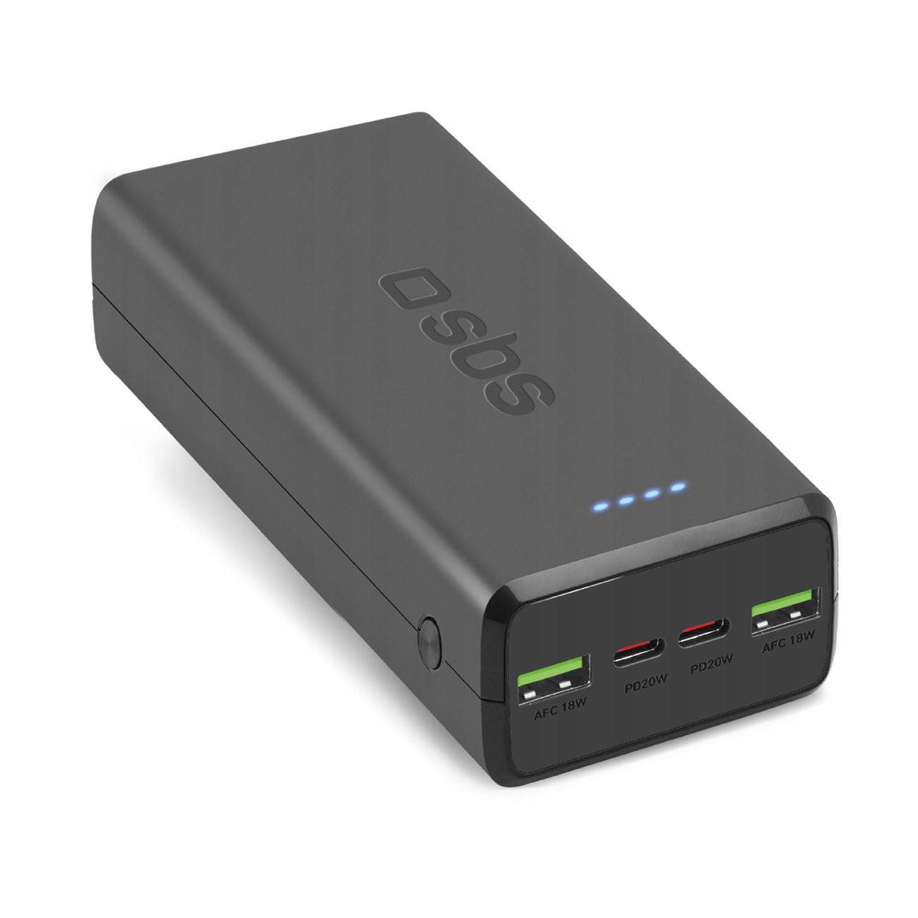 Powerbanka 30000 mAh Usb-c Usb-a čierna kompaktná prenosná mini