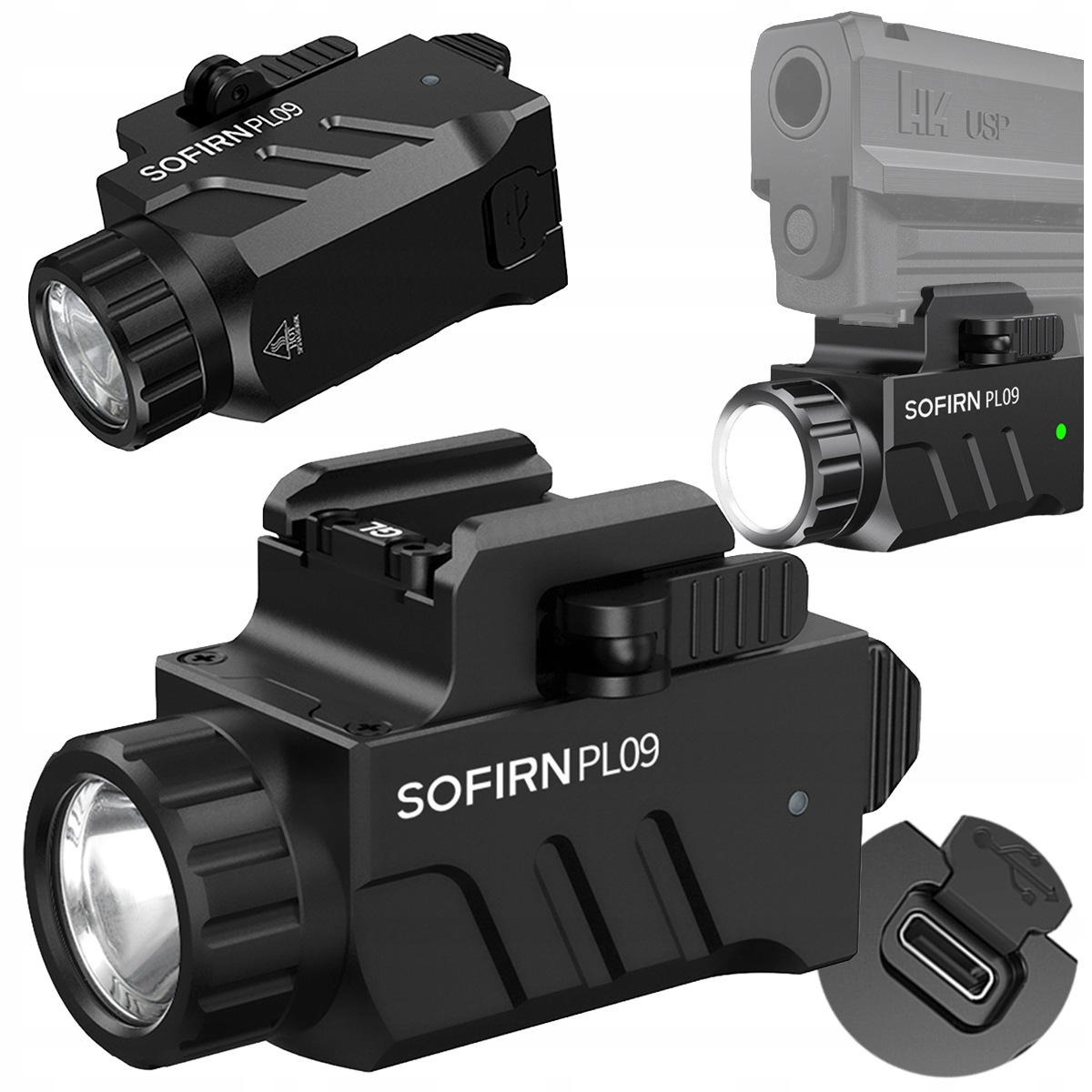 Latarka do Broni Sofirn PL09 Led SST40 Picatinny Usb-c Taktyczna Czarna