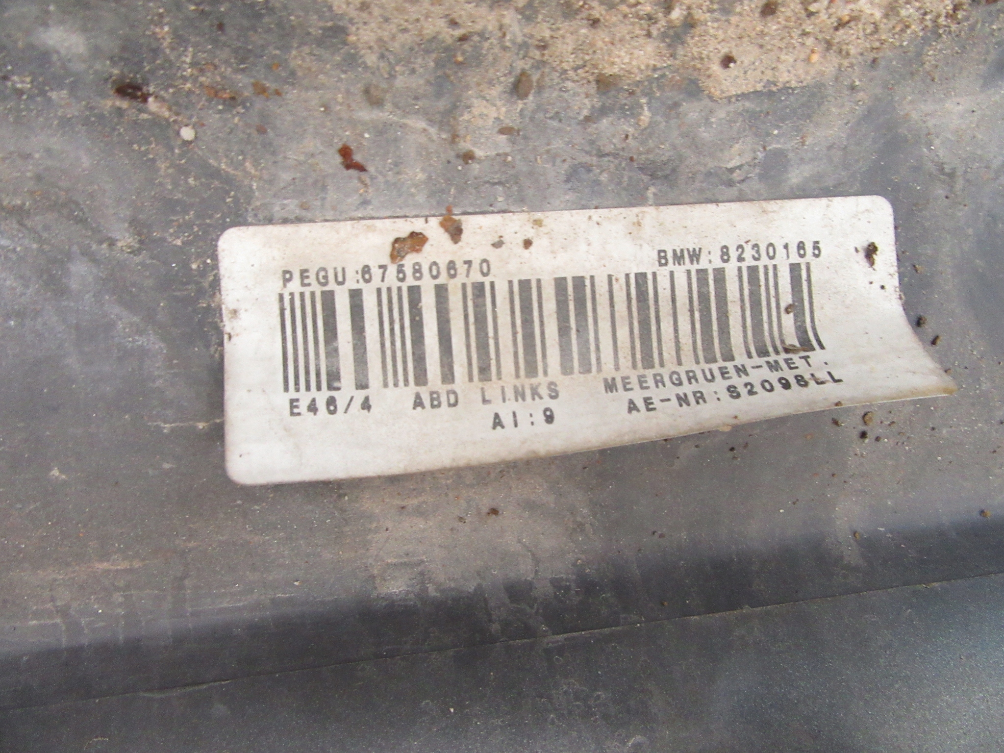 moulding threshold cap left BMW e46 sedan KOMBI