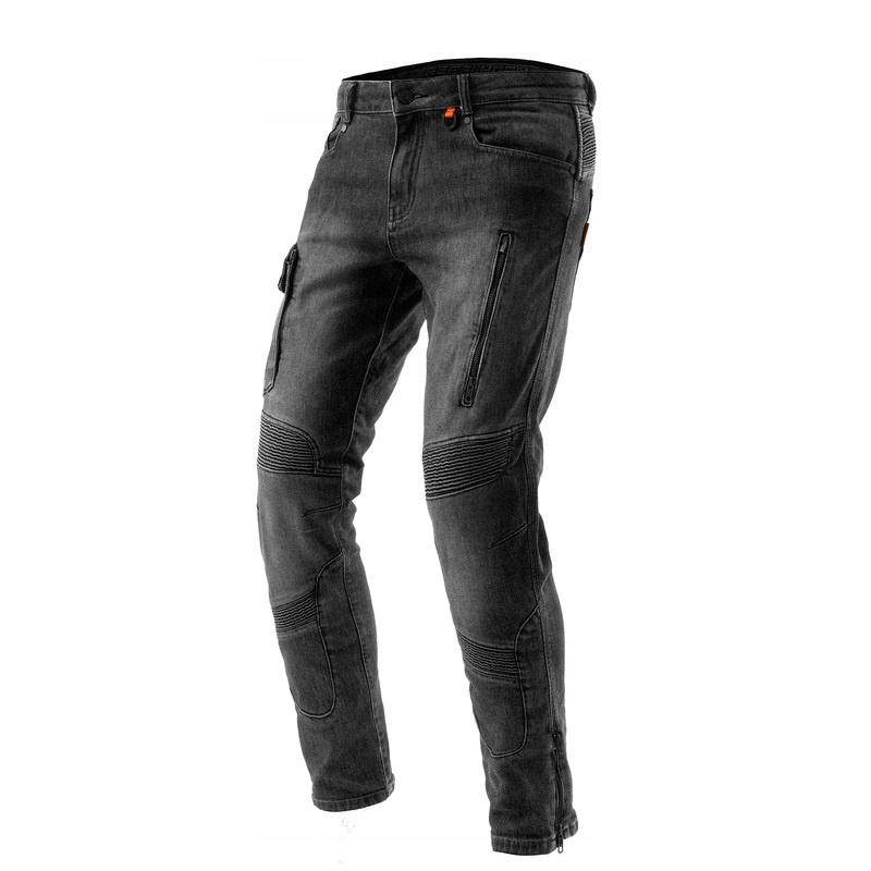 Motocyklové Džínsy Rebelhorn Vandal Washed Black Monolayer 34/34