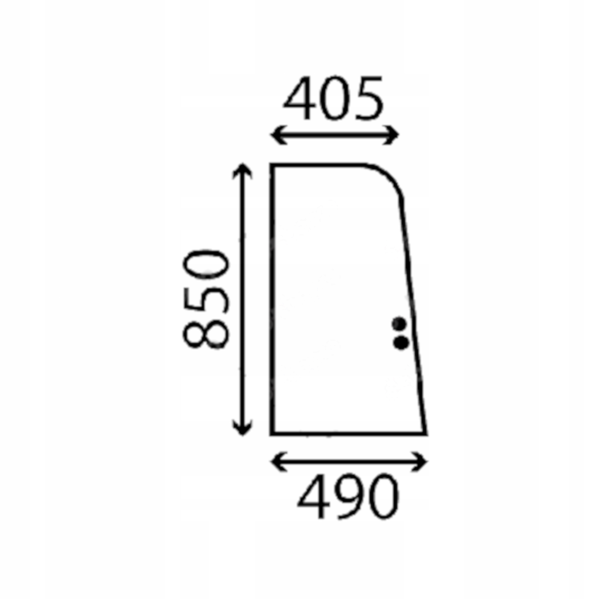 sklo Yanmar boční přední posuvné pra 119902