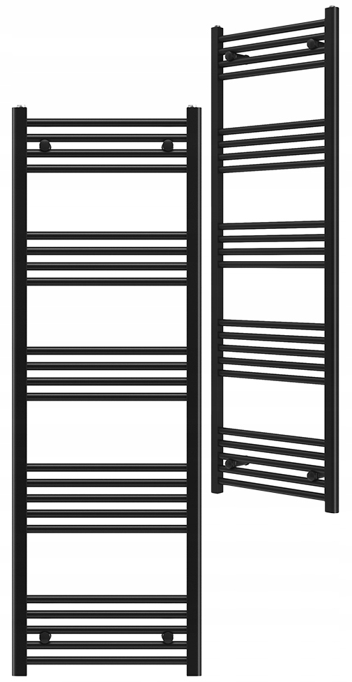 Kúpeľňový Čierny Radiátor 50x150 cm Kaloryfer Montáž 180° Breno
