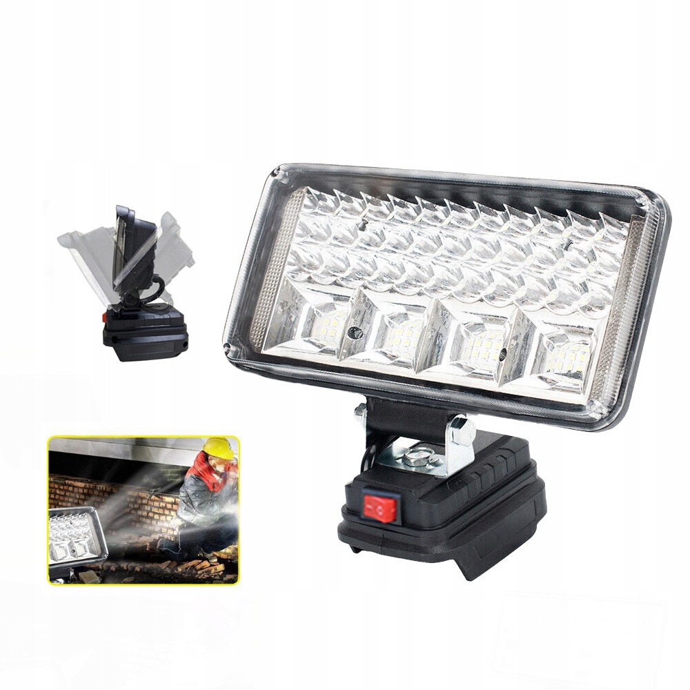 Lampa Do Makita 18V halogen Lampka Robocza Latarka 2X Usb 7CALI 57LED 75W