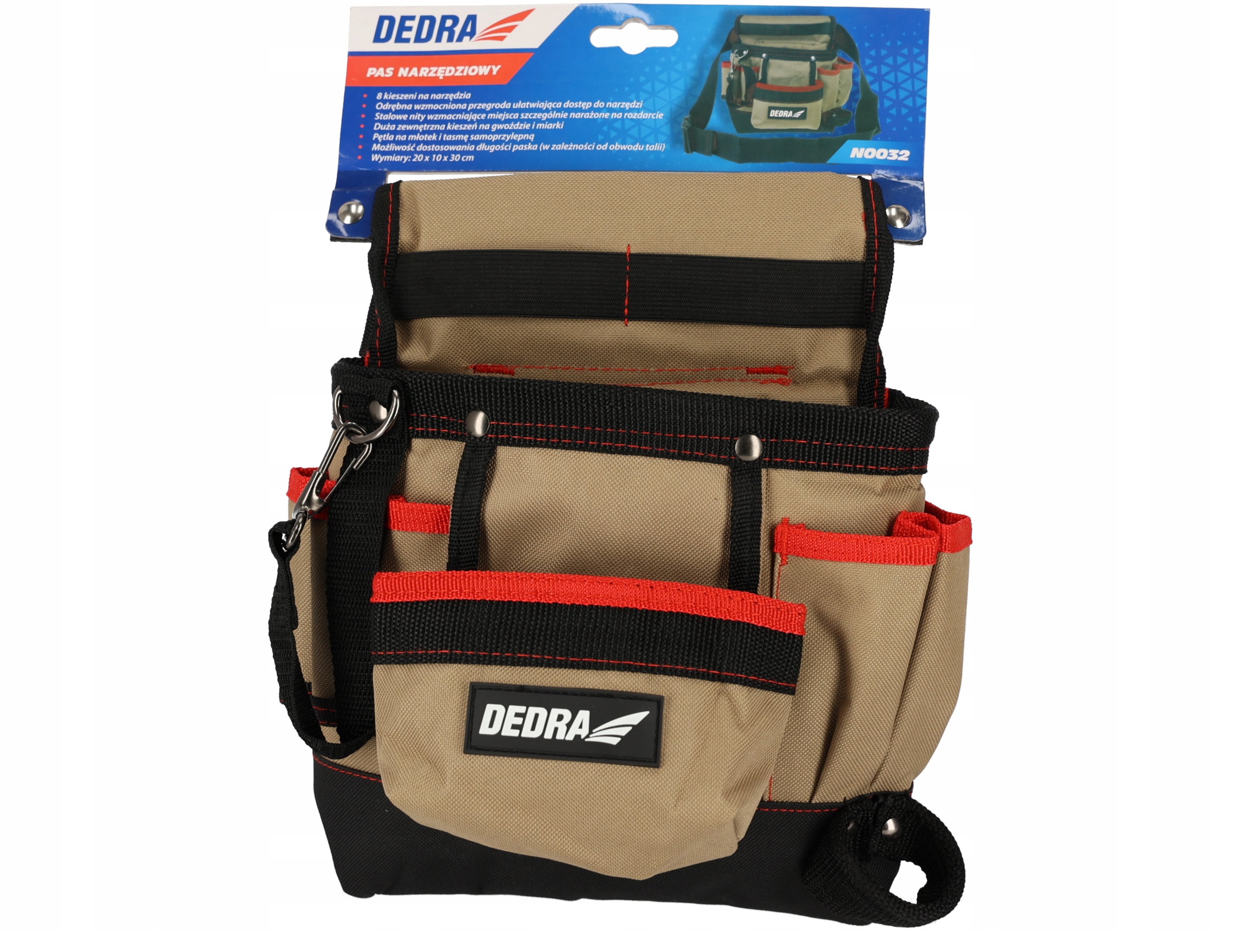 PAS NARZĘDZIOWY monterski 8 kieszeni DEDRA Kod producenta N0032