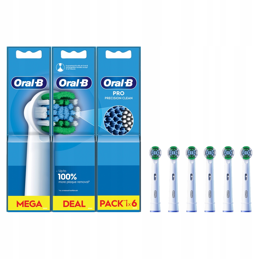 Oral-B Pro Precision Clean Końcówki do szczoteczek elektrycznych, 6 sztuki