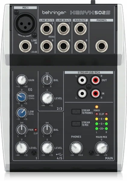 Behringer 502S Xenyx 5-kanálový analógový mixér