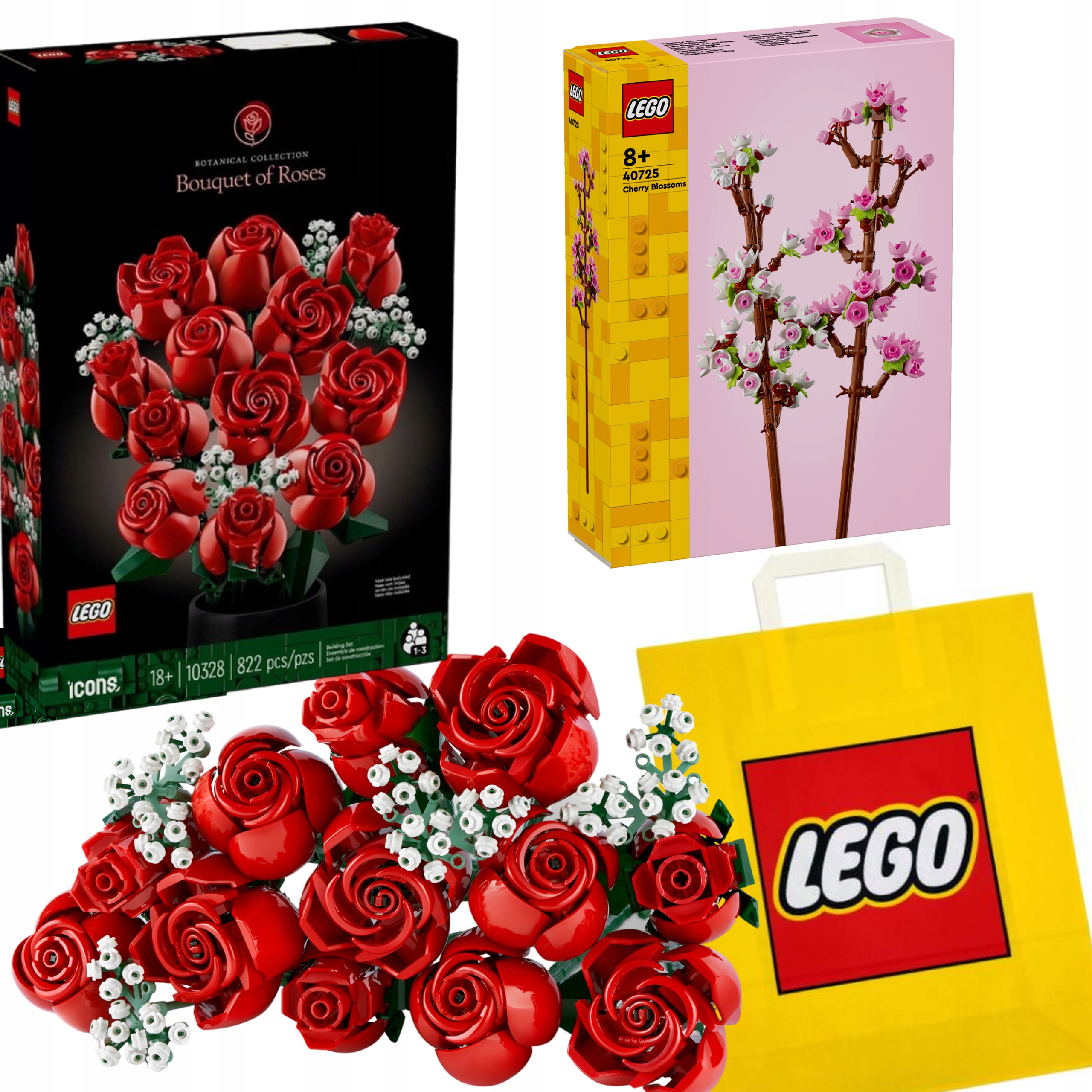 Lego Icons 10328 Kytice Růží Lego 40725 Valentýnský dárek Dárek
