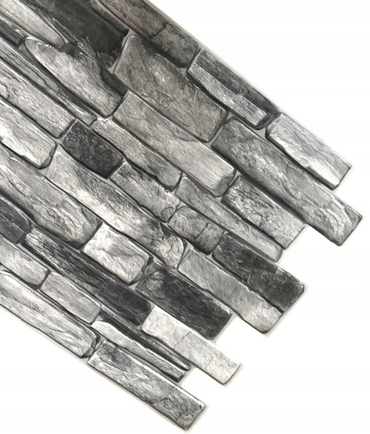 PANELE ŚCIENNE 3D PVC GREY STONE DEKORACYJNY 10x Wykończenie inne