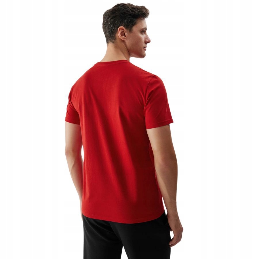 KOSZULKA MĘSKA 4F T-SHIRT PODKOSZULEK BLUZKA SPORTOWA NA CO DZIEŃ Kolor czerwony