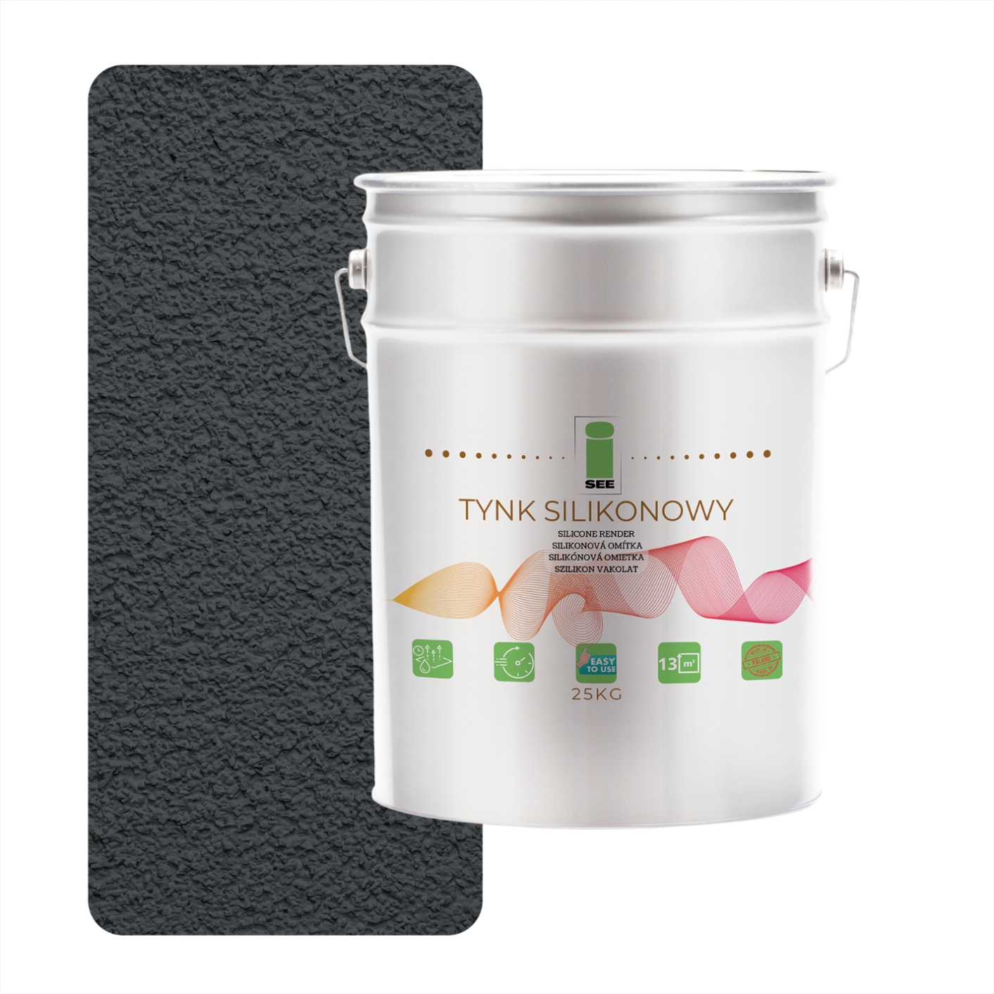 Silikónová Omietka 7016 Fasádny Priedušný Baránok 1.5 MM Grafit 25 Kg