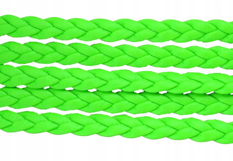 [73728] Rzemień pleciony warkocz 6mm zielony 1m