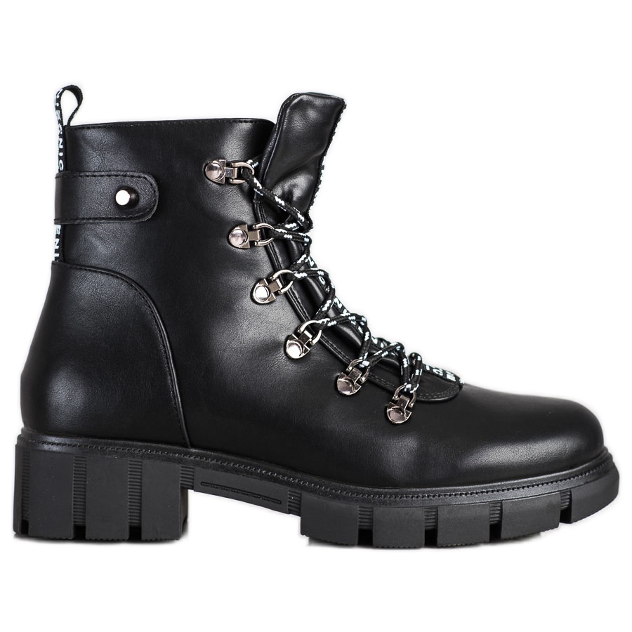 

Czarne Skóra ekologiczna Buty Vinceza r.38