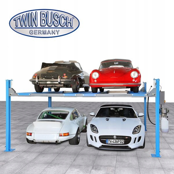 TECHWAR PODNOŚNIK PARKINGOWY TWIN BUSCH TW 436 P-D2 2 STANOWISKA NIEBIESKI