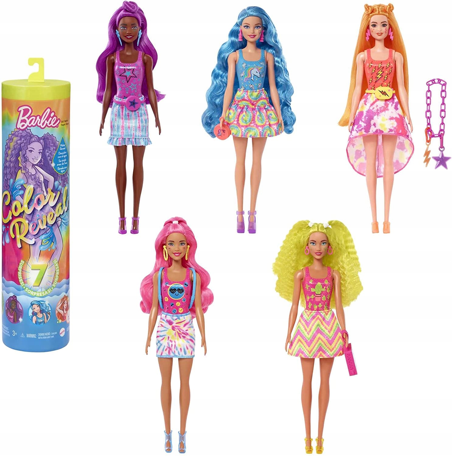 BARBIE KOLOROWA NIESPODZIANKA NEON Color Reveal Kod producenta HCC67