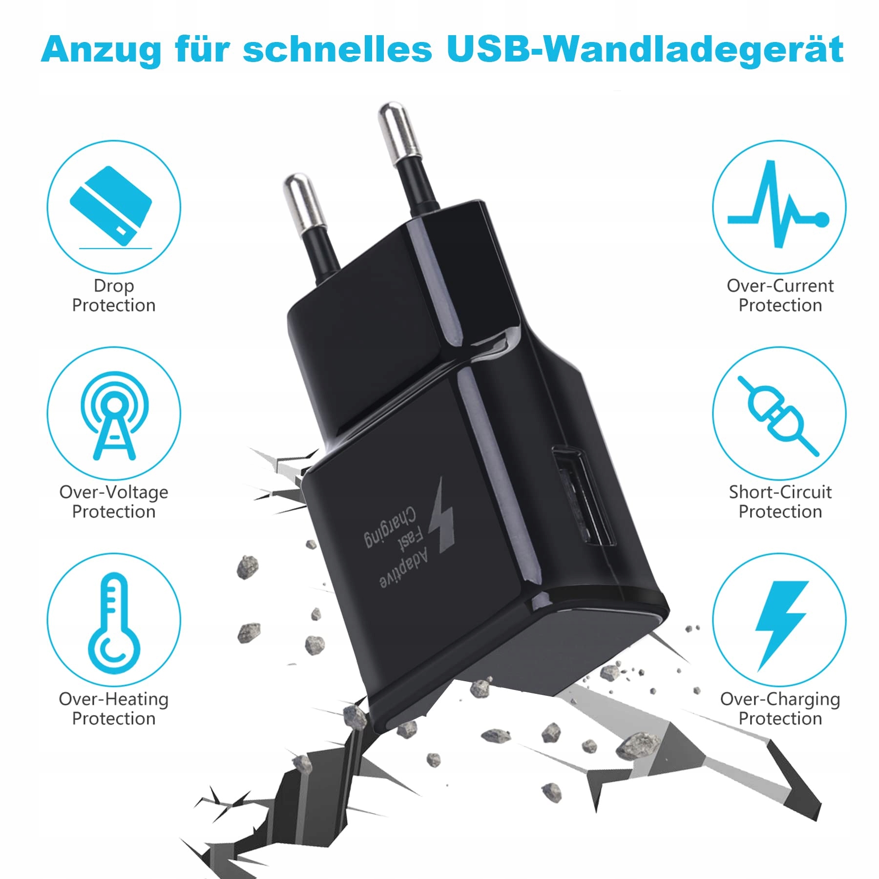 KAIMENGLONG Szybka Ładowarka USB Do Samsung Galaxy S23 S22 S21 S20 — miniatura 9