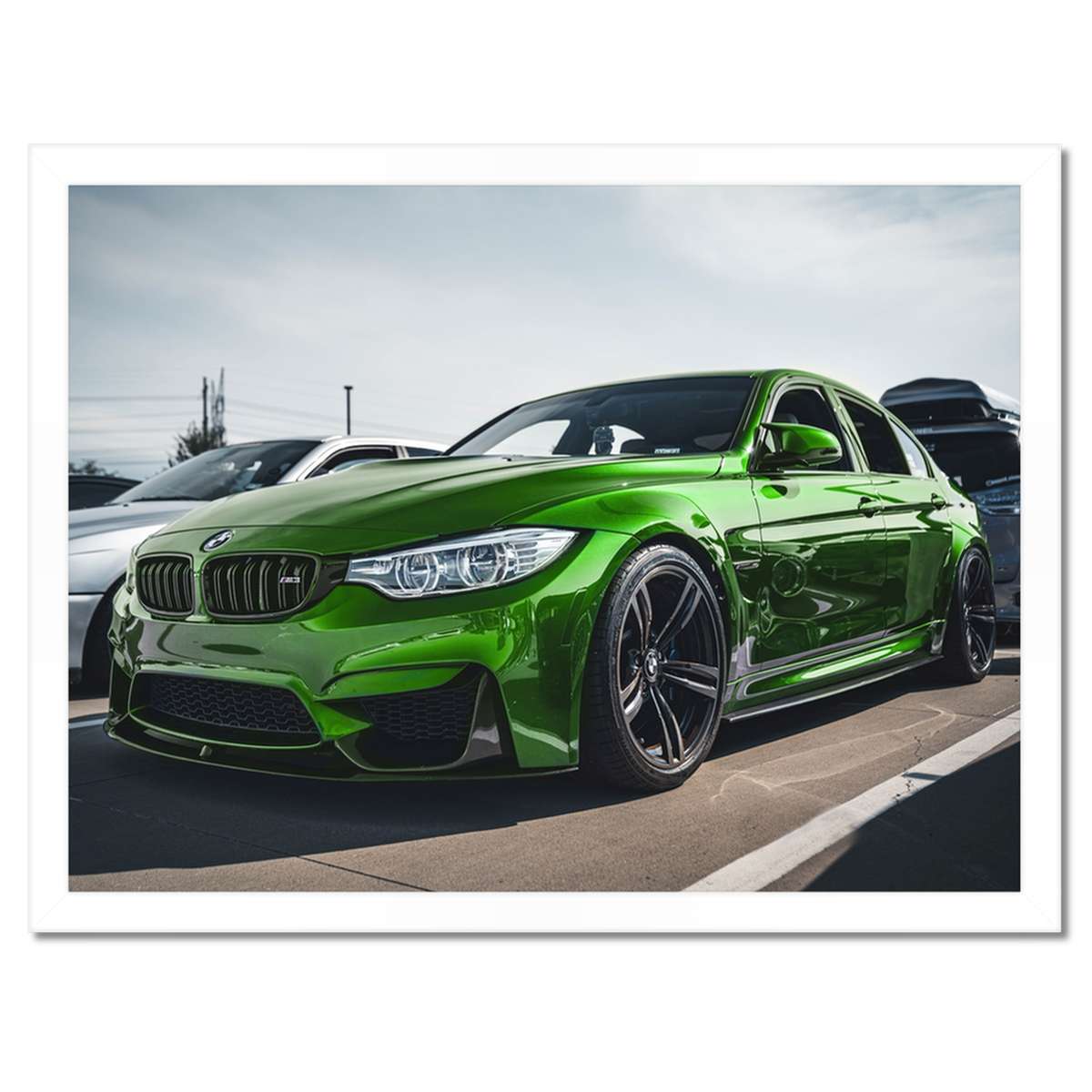 Plakáty v rámu 40x30 Sportovní zelené auto