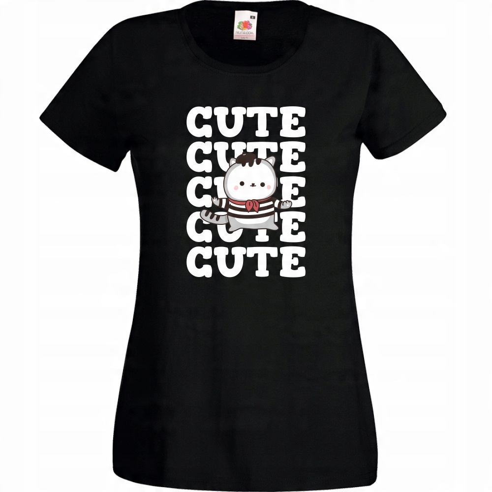 

Koszulka cute kot kotek kociara M czarna