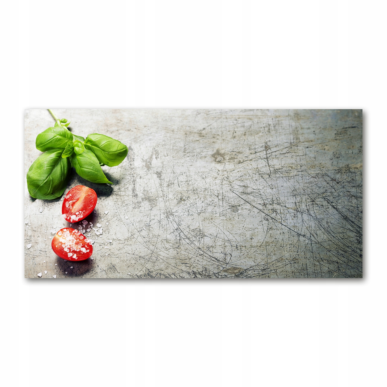 Fotoobraz sklo akryl Rajčata a bazalka 120x60 cm