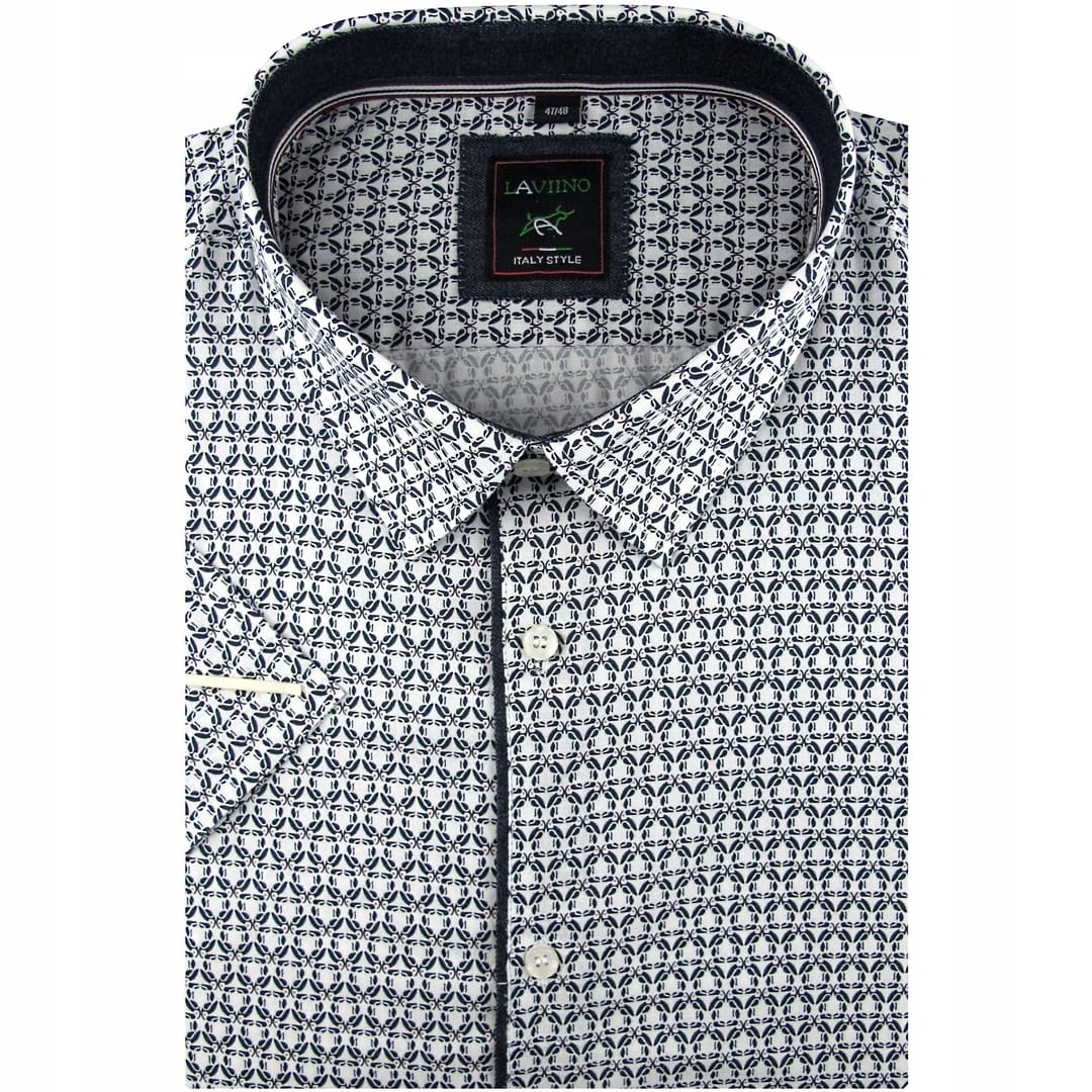 

Koszula Męska Elegancka Wizytowa z lamówką N349