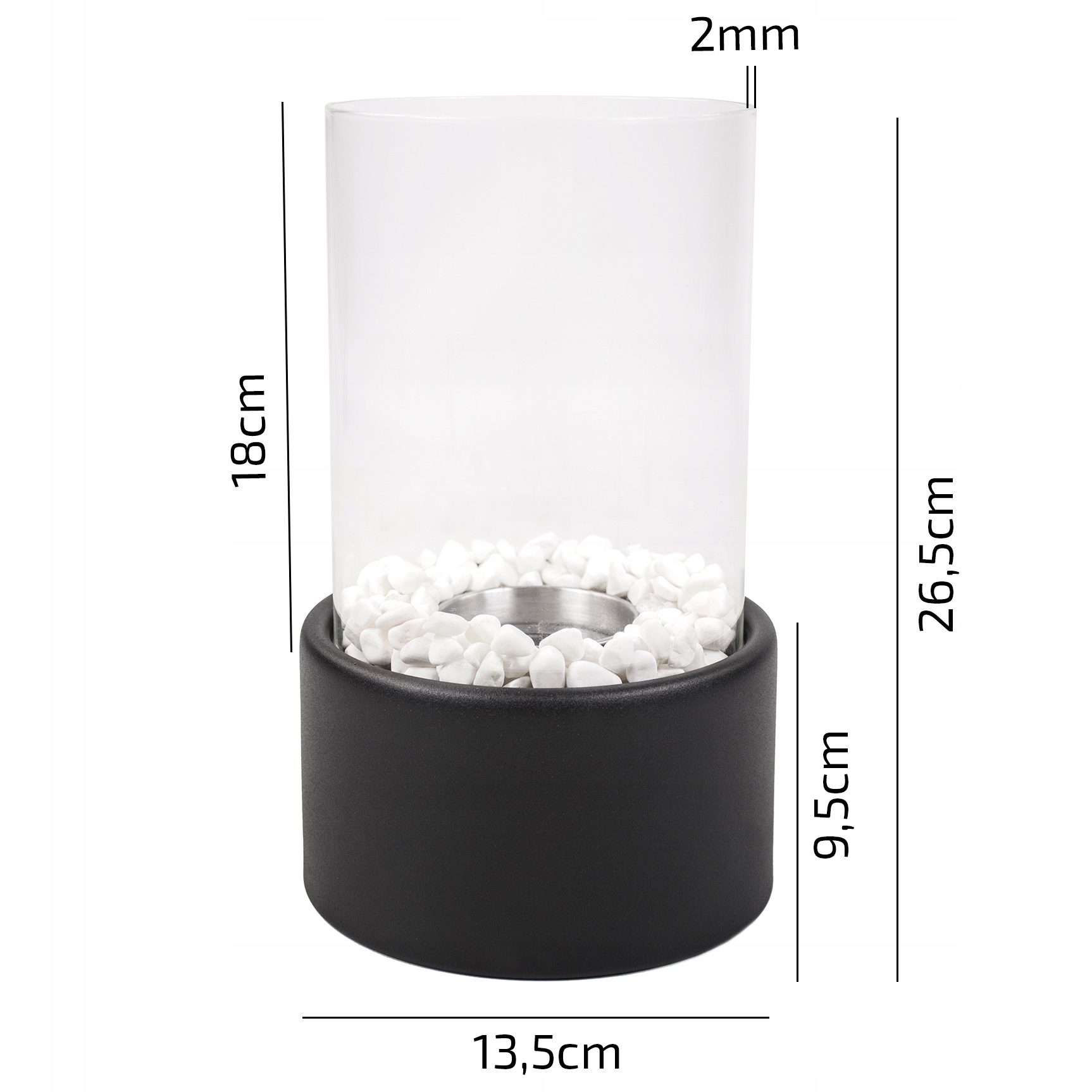 BIOKOMINEK WOLNOSTOJĄCY BIO KOMINEK DO DOMU NA TARAS OGRODOWY EKO STOJĄCY Materiał wykonania stal i szkło