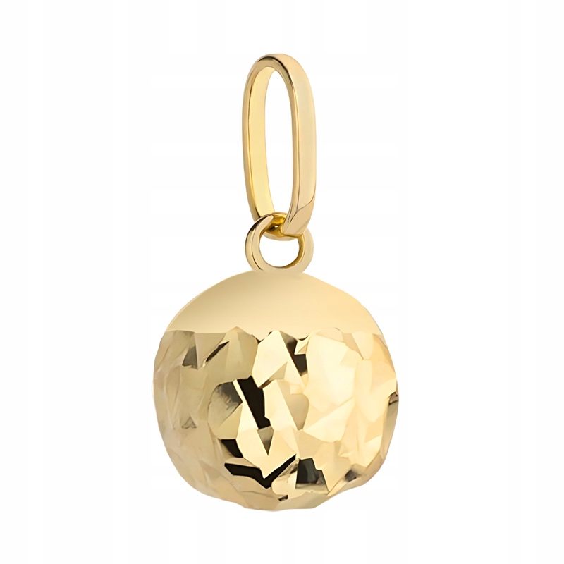 Zlatý Přívěsek pr. 585 Diemantovaná kulička 14k