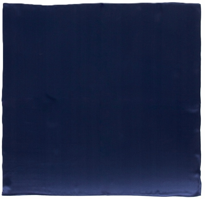 Dámský hedvábný šátek na krk Šála Hladká Modrá 70x70 cm