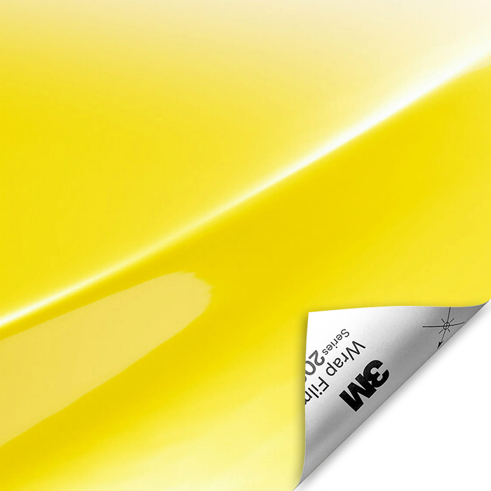 High Gloss 3M Folia do zmiany koloru Tester 10x10 HG15 Bright Yellow