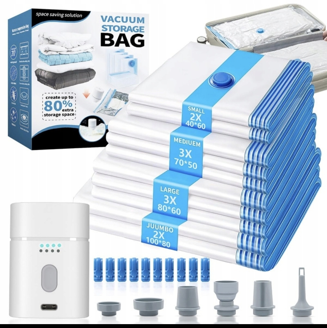 Worki Próżniowe Na Ubrania Vacuum Storage Bag WEL31250605 LOVPIS84654